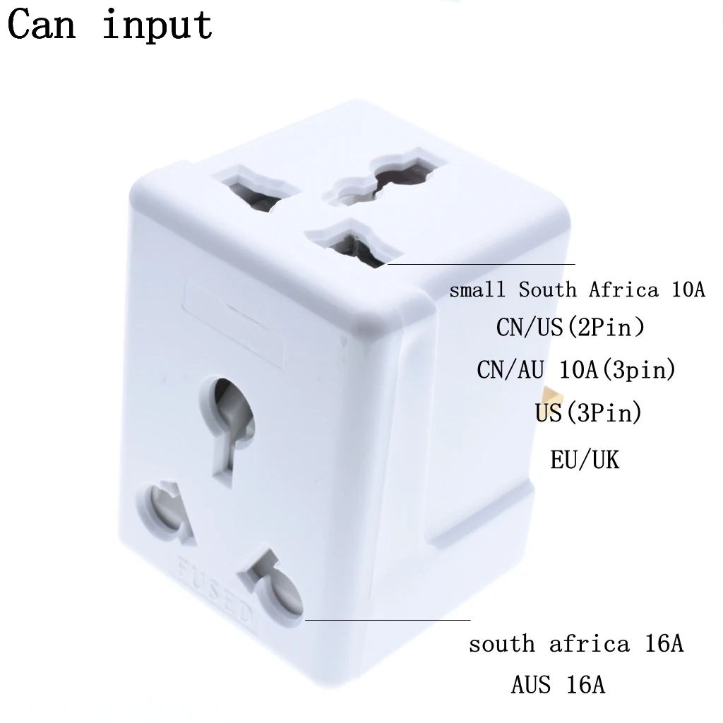 ЕС и США 2-контактный до английская вилка с 3 зубцами Универсальный адаптер