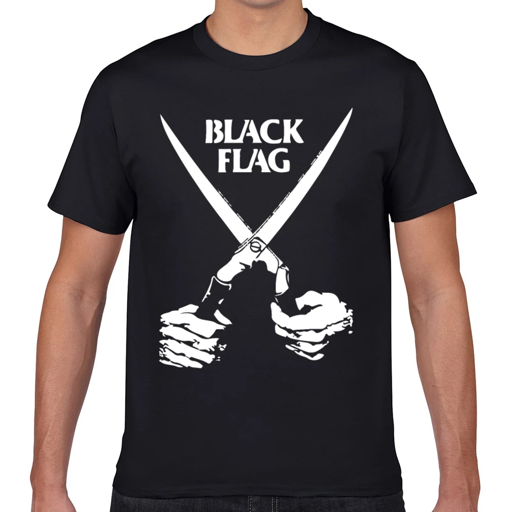 

Tops T Shirt Men black flag Funny Harajuku Geek Print Male Tshirt