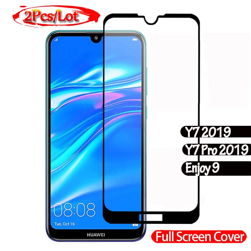 2 шт Защитное стекло для huawei Y7 протектор экрана для huawei Enjoy 9 Y7 Pro Y7Pro Y 7 закаленное стекло huawei Y7 пленка