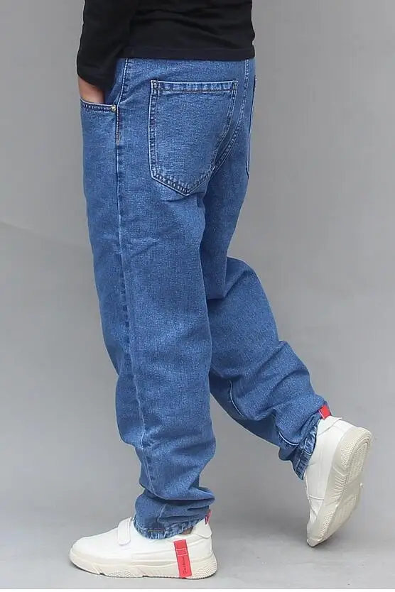 Men's Jeans Men's Street Personality Hanging Crotch Jeans Tapered Harem Pants Hip Hop Denim Pants Size 29-40
