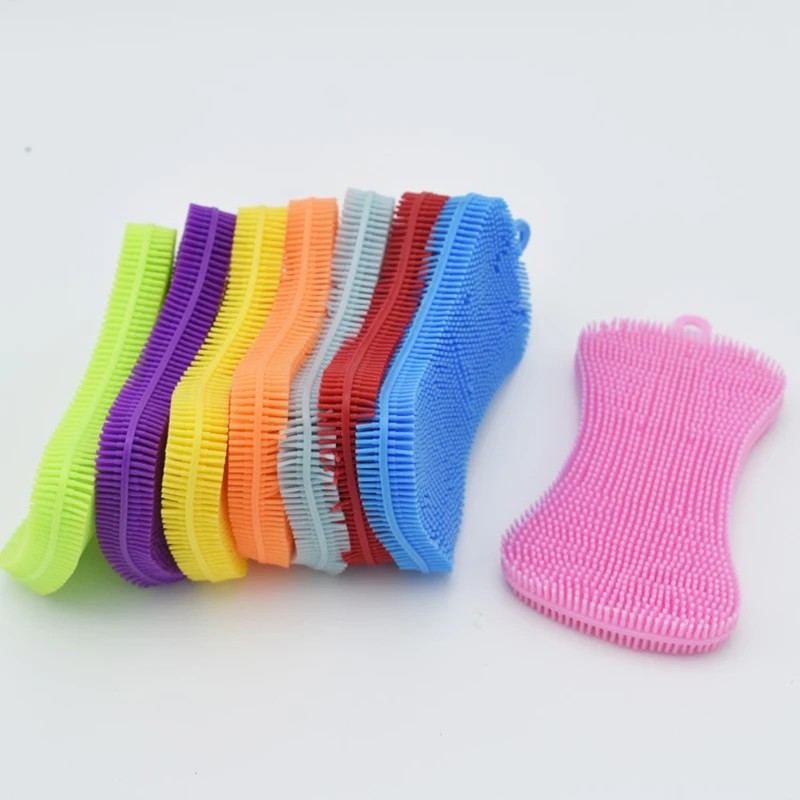 1 шт. чистящие щетки для фруктов овощей тарелок мытья кухни силиконовые посуды