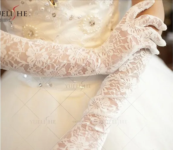 Женские прозрачные кружевные перчатки с цветочным принтом 2 пары эластичные