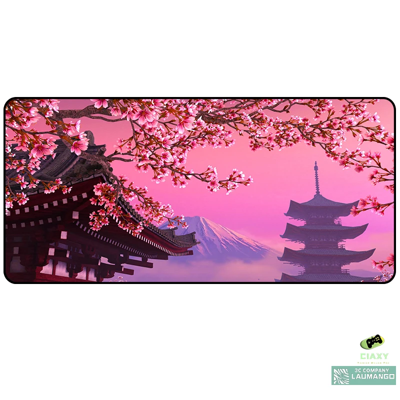 Розовый коврик для мыши в виде вишни Настольный ПК большой стиле аниме