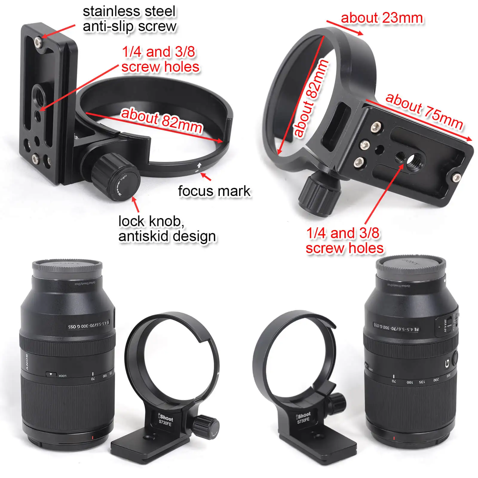 Объектив воротник штатив крепление кольцо для sony FE 70-300 мм f/4,5-5,6G OSS объектив SEL70300G, встроенный Arca-Swiss Quick Release Plate