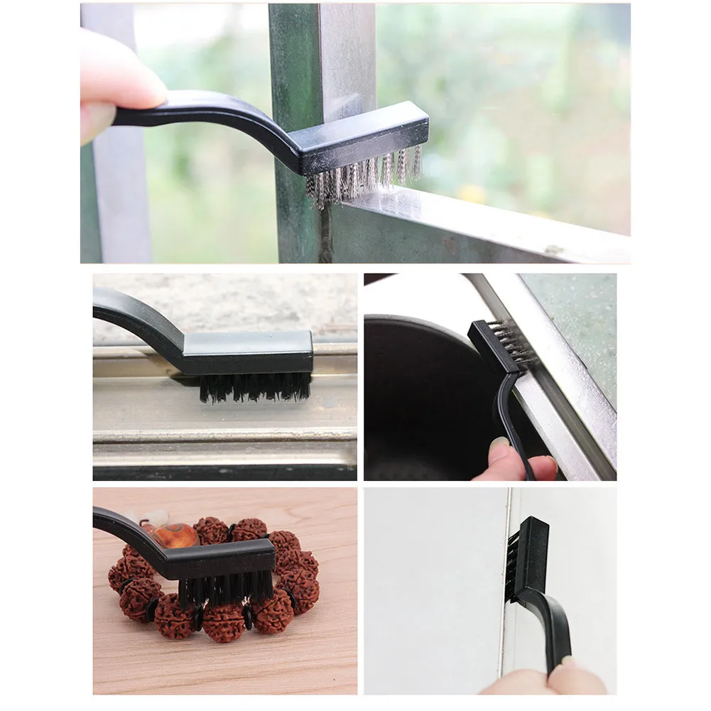 

15X Wire Brush Hand Set Rust Removal Nylon Steel Brushes Brass Clean Surface Stainless Steel Wire Brushes