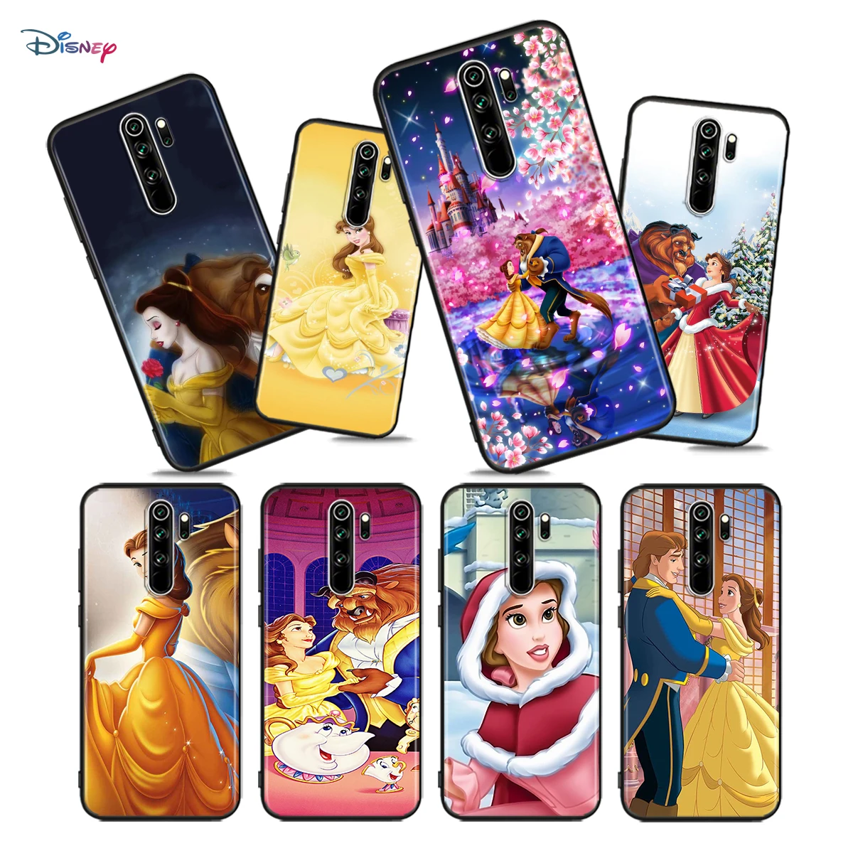 

Beauty and the Beast For Xiaomi Redmi Note10 10S 9T 9S 9 8T 8 7 6 5A 5 4 4X Prime Pro Max Black Phone Case Cover