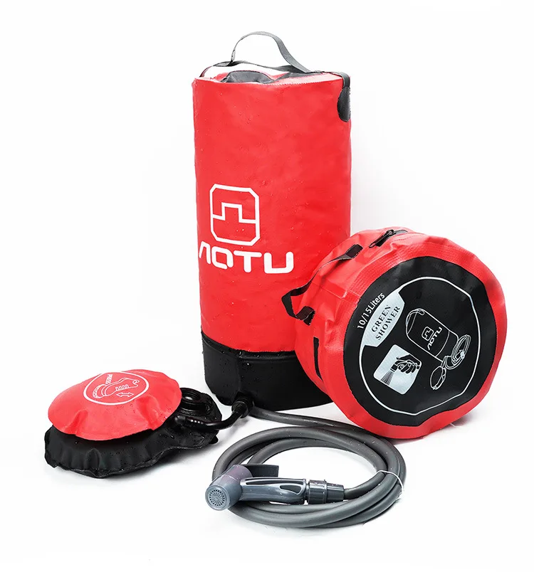 

11L Inflatable Shower Bag With Foot Pump Pressure Bathing Water Bag For Outdoor Travel Hiking Camping Beach Washing Cars Tools