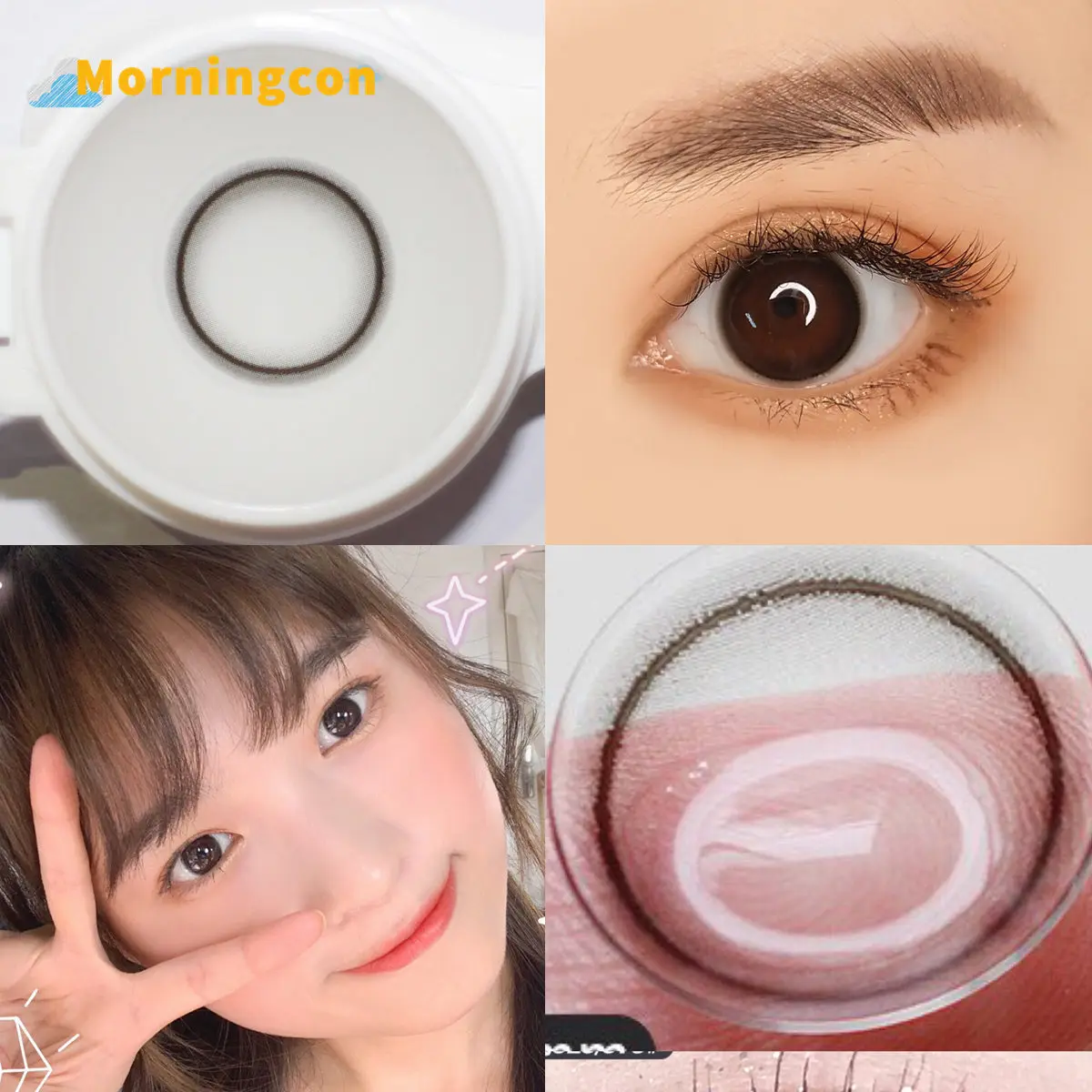 

MORNINGCON Comic Black Myopia Prescription Soft Colored Contacts Lenses For Eyes Small Beauty Pupil Make Up Natural Yearly