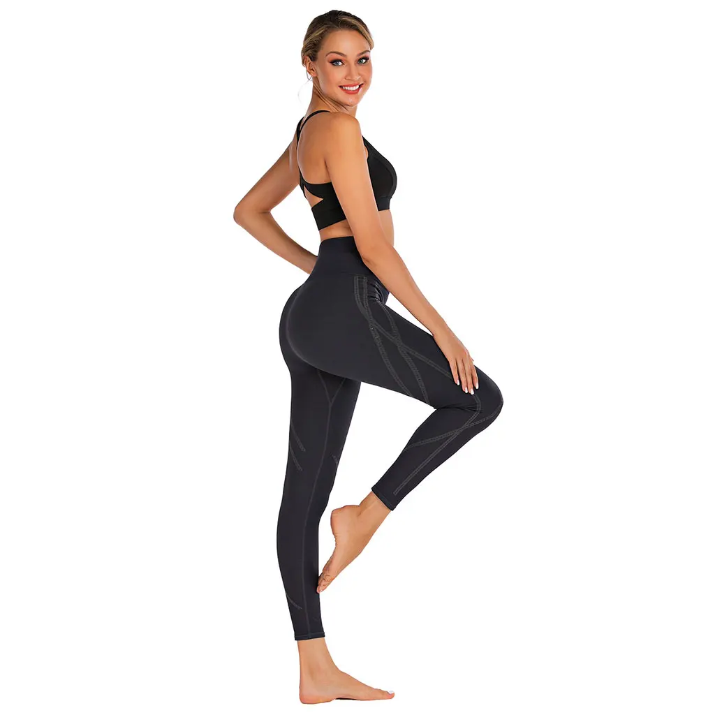 Vertvie Gym Leggings Women Sexy Tight High Waist Sport Yoga Pants Jogging Casual Running Seamless Workout Fitness | Спорт и