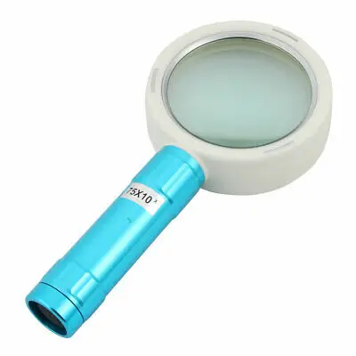 10 Светодиодный светильник с голубой ручкой подсветкой увеличительное стекло 10X |