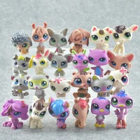 24pcsset mini little animal toy cartoon cute dolls action figures cat dog horse pet shop collection desktop decor gift for kids