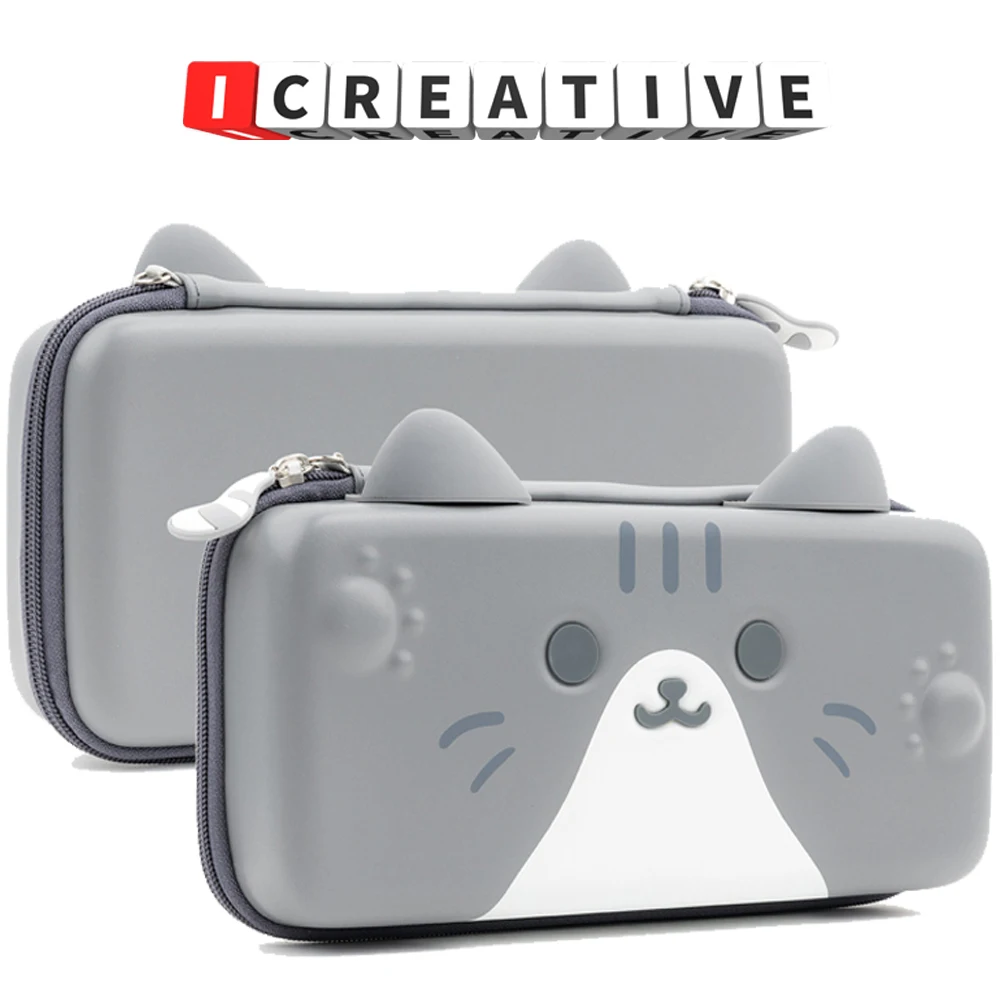 

Cat Switch Storage Bag Silicone Ear Protective Box PU Hard Cover Shell NS Carrying Case For Nintendo Switch Accessories