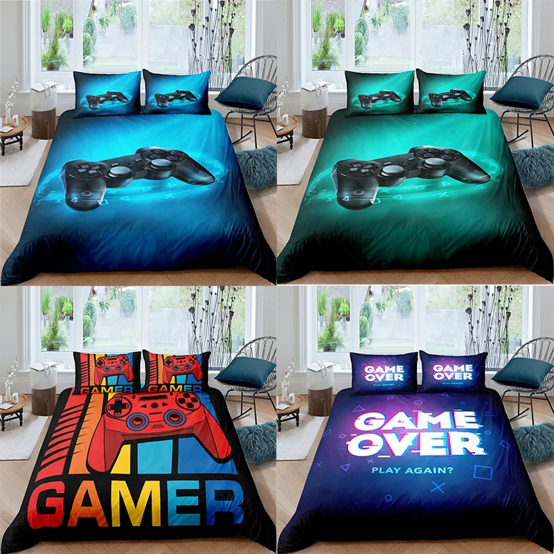 Комплект постельного белья с 3D геймпадом мультяшным рисунком пододеяльник