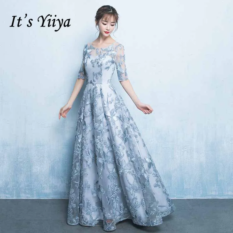 Женское кружевное вечернее платье It's Yiiya белое ТРАПЕЦИЕВИДНОЕ ПЛАТЬЕ с