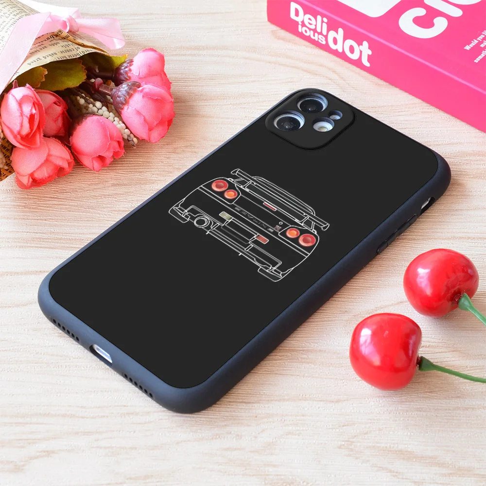 

For iPhone Nissan Gtr R34 White Print Soft Matt Apple iPhone Case