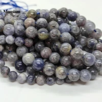 mamiam natural a iolite beads 8mm 10mm smooth loose round stone diy bracelet necklace jewelry making gemstone gift design