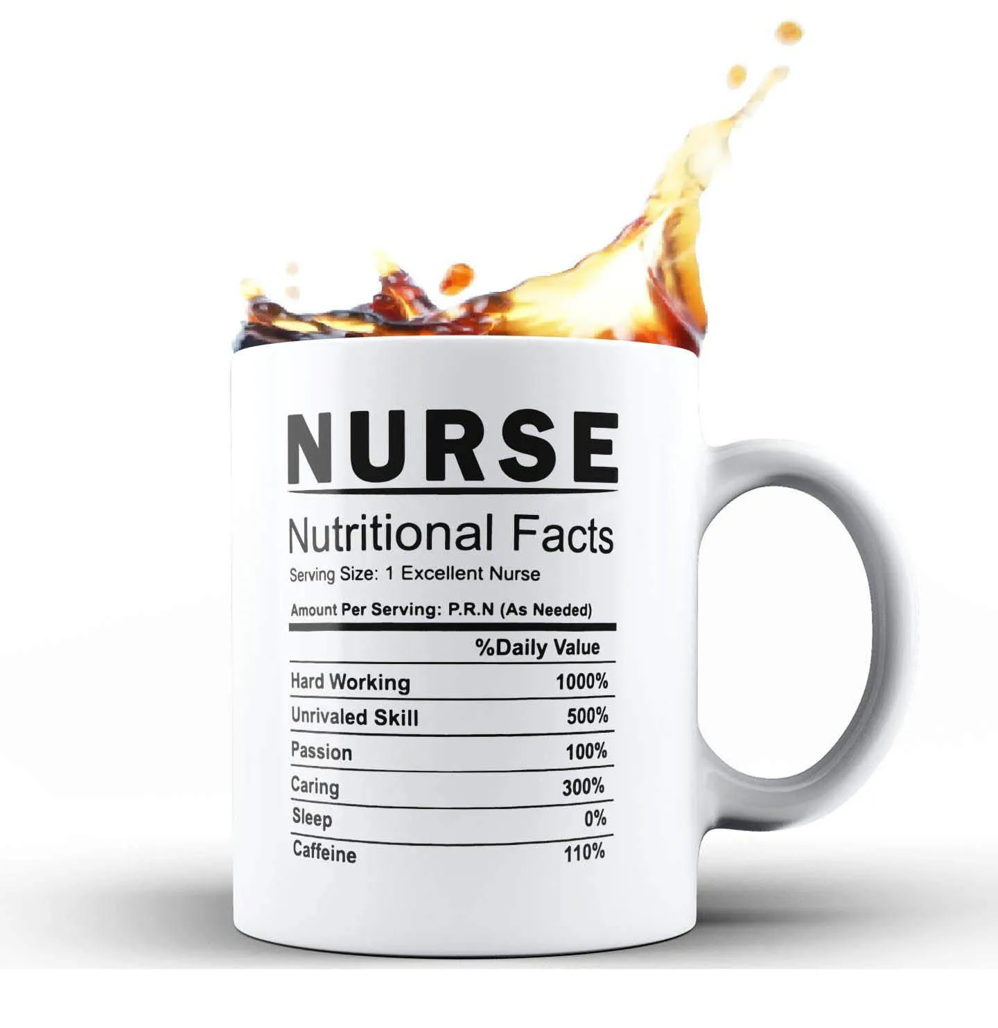 Забавная кружка для медсестер с питательными фактами-кофейная 11 унций | Дом и сад