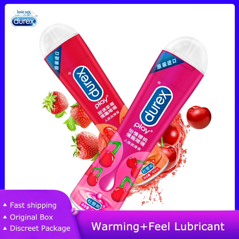 Durex смазка 2*50 мл вишня со вкусом клубники на водной основе Смазка для анального