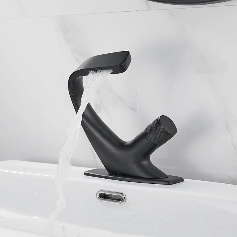 Смеситель для раковины B3372 матовый черный смеситель ванной комнаты с креплением