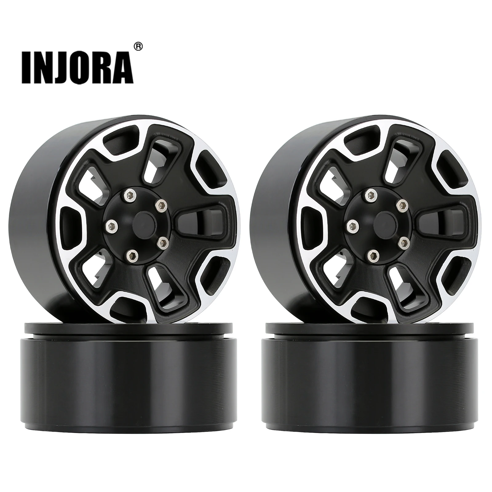 INJORA 4 шт. металлические 1 9 &quotBeadlock Колесные диски ступицы для 1/10 RC Гусеничный