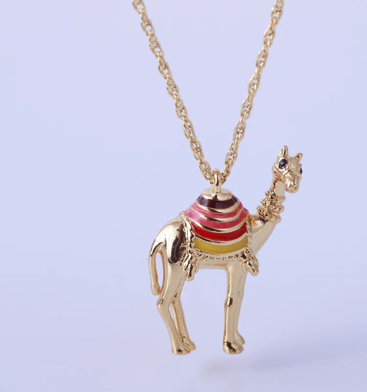Элегантный эмалированный глазурь в форме верблюда прекрасный творческий ожерелье от AliExpress WW