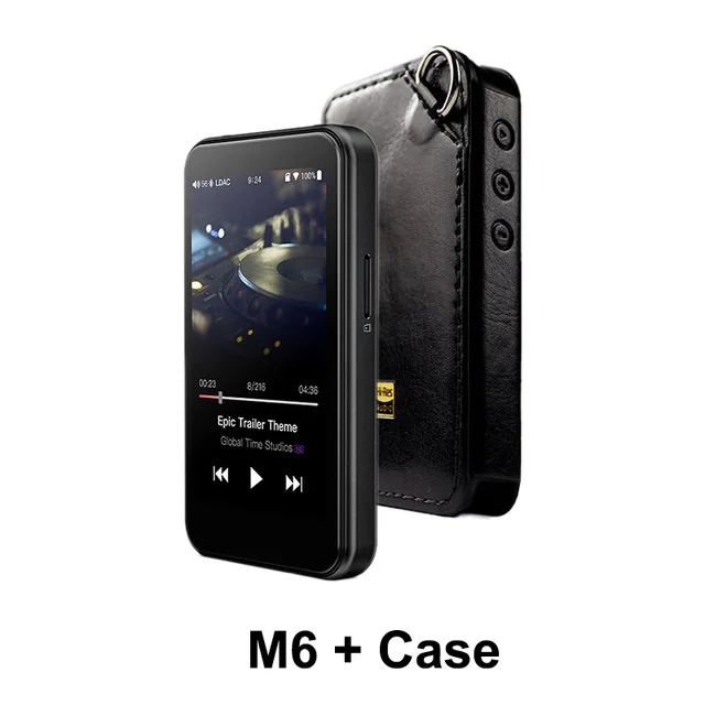 FiiO M6 Hi-Res Android музыкальный плеер с aptX HD, LDAC HiFi Bluetooth, USB аудио/ЦАП, DSD поддержка и WiFi/Air Play - Цвет: M6 black and case
