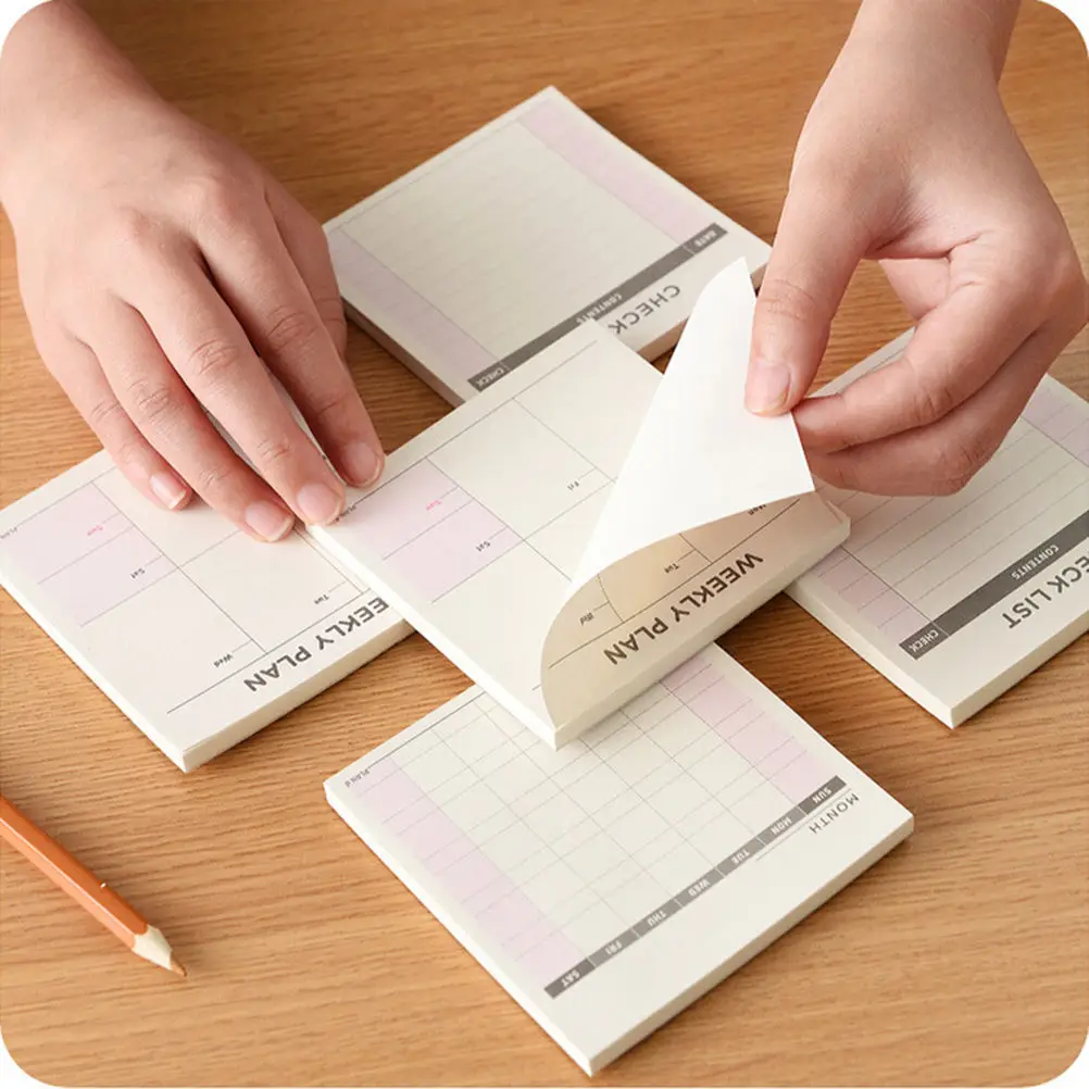 60 листов/1 шт. планировщик ежедневный Еженедельный Ежемесячный план стол блокнот