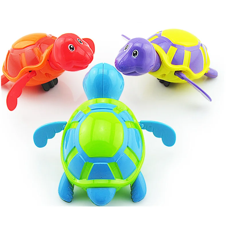 

Single Sale Cute Cartoon Animal Tortoise Classic Baby Water Toy Infant Swim Turtle Wound-up Chain Clockwork Kids Beach Bath Toys
