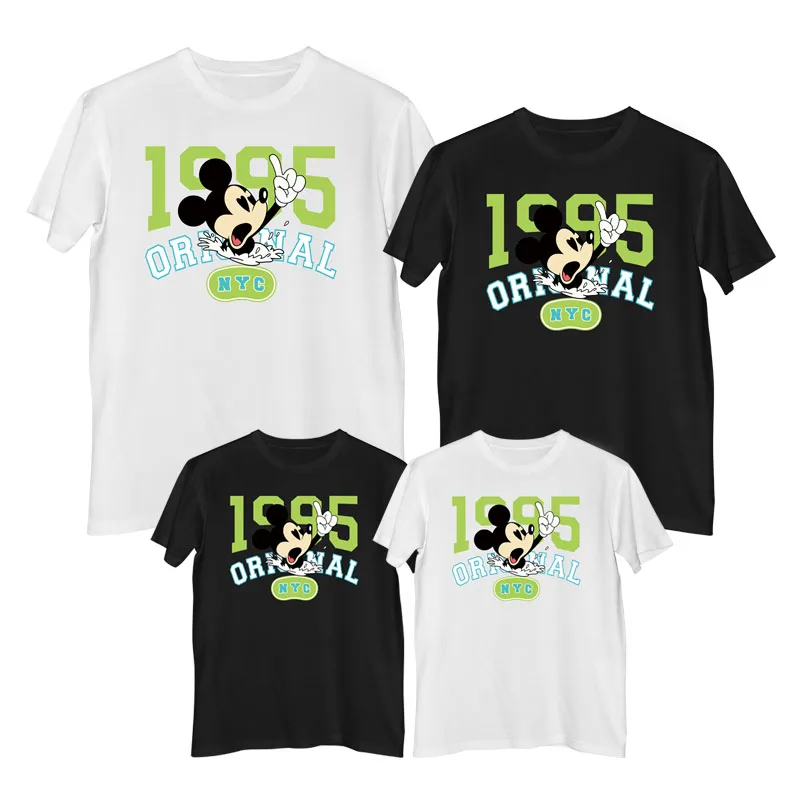 Футболка с изображением Диснея Микки Мауса удобная летняя модная одежда из 100%