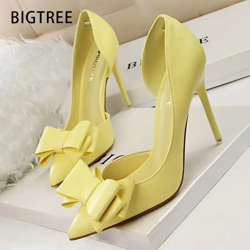 Туфли-лодочки BIGTREE женские искусственная кожа высокий каблук-шпилька пикантные