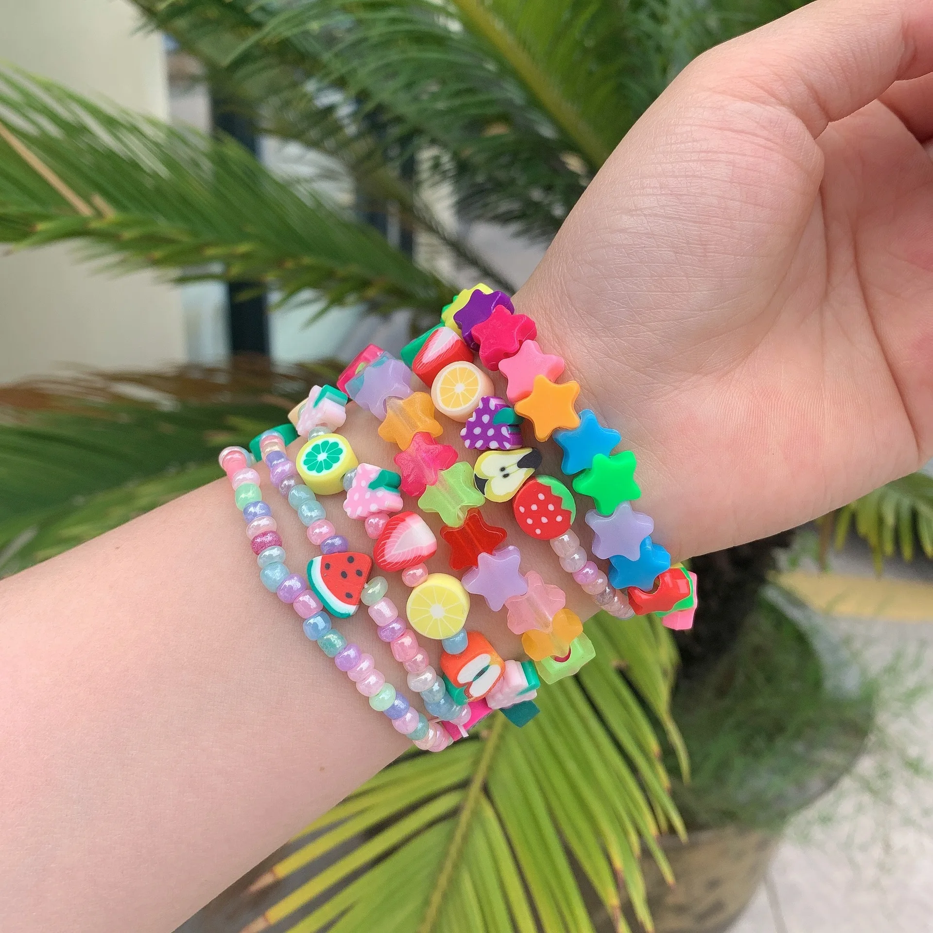 

2021 Summer Fruits Bracelets For Women Strawberry Vintage Cute Lovely Star Bracelets Charm Jewelry Party Gifts Accessories