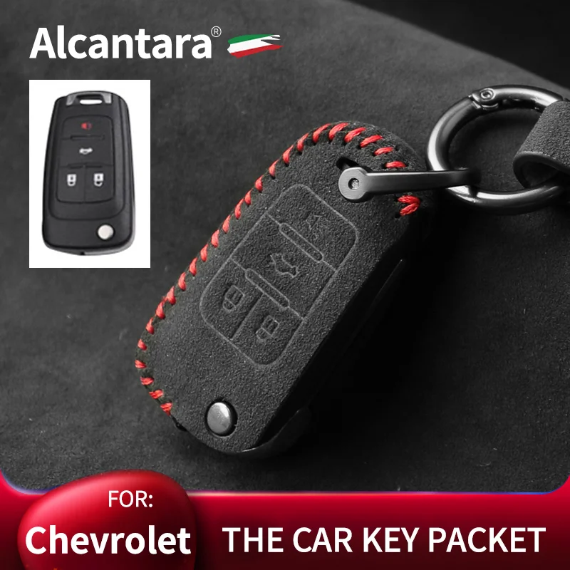 

for Chevrolet Cruze Aveo Camaro Equinox Malibu Spark VoltAlcantara Special Car Key Holder Case