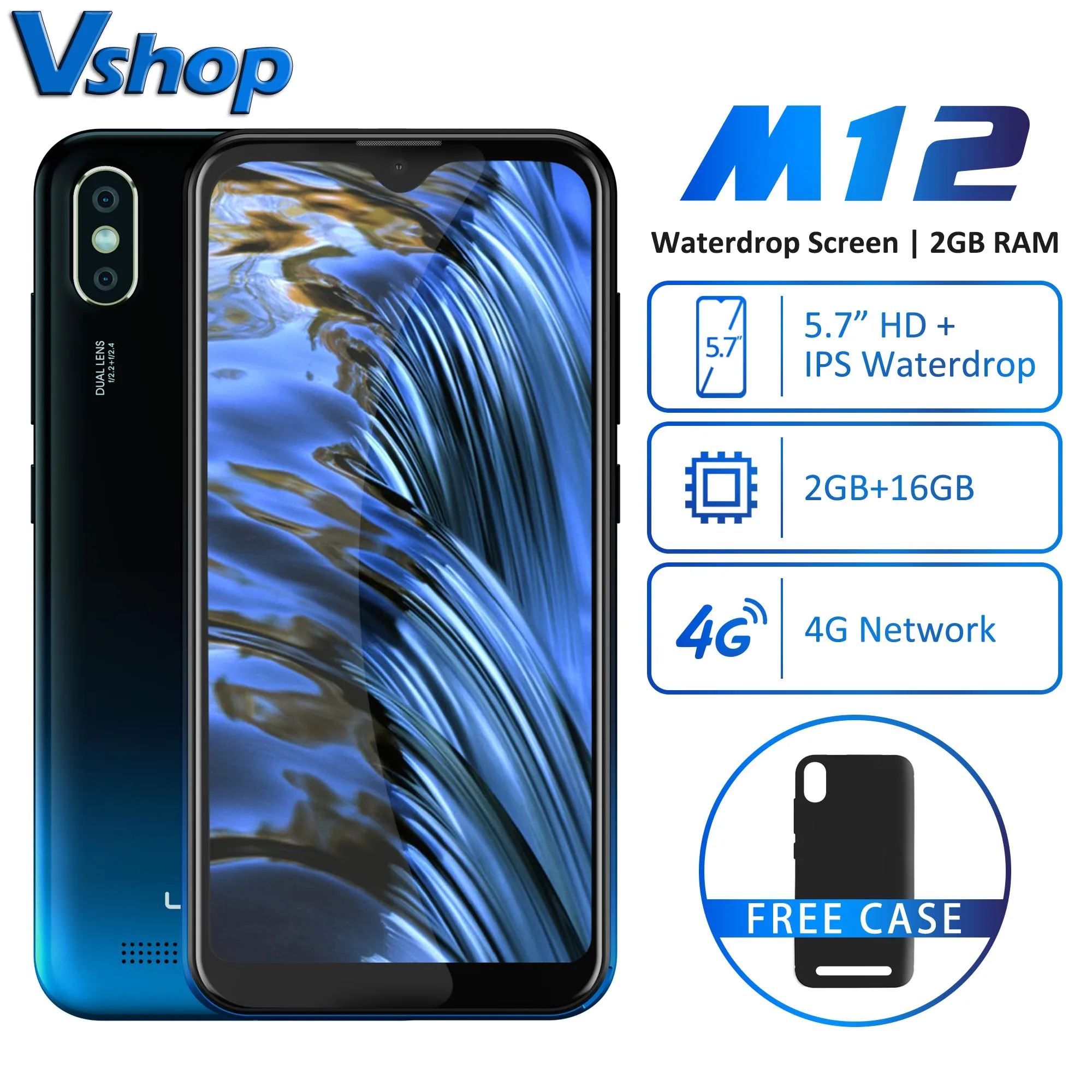 Мобильный телефон LEAGOO M12 5," HD+ экран капли воды 2 Гб ОЗУ 16 Гб ПЗУ MT6739V 3000 мАч 8MP камера Android смартфон