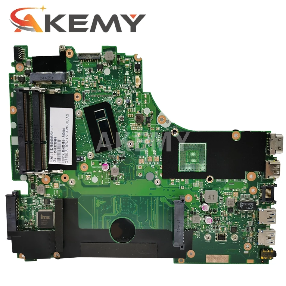 Akemy Материнская плата ASUS X750JA X750JB A750JA K750J K750JA X750J ноутбук материнская 100% тесты OK W/