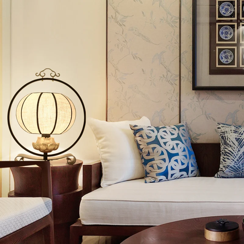 OUFTA настольная лампа современная офисная креативная декоративная ткань для фойе