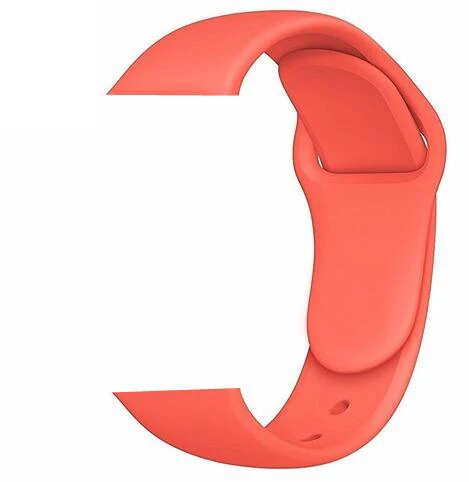 apricot Новейшая модель; силиконовый ремешок для наручных часов iWatch, 4 40 мм 44 Резиновые Спортивные петли для наручных часов Apple Watch серии 1/2/3, 42 мм, 38 мм, версия linkseries 5 - Цвет ремешка: apricot