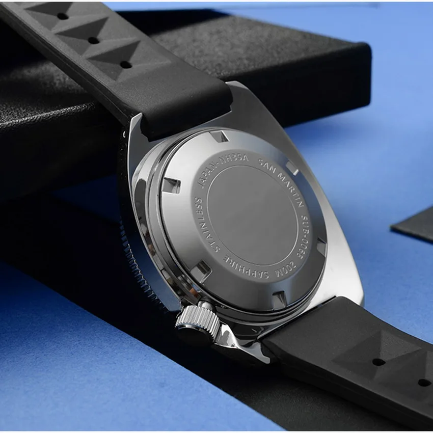 Мужские часы для дайвинга San Martin автоматические механические наручные 200 м