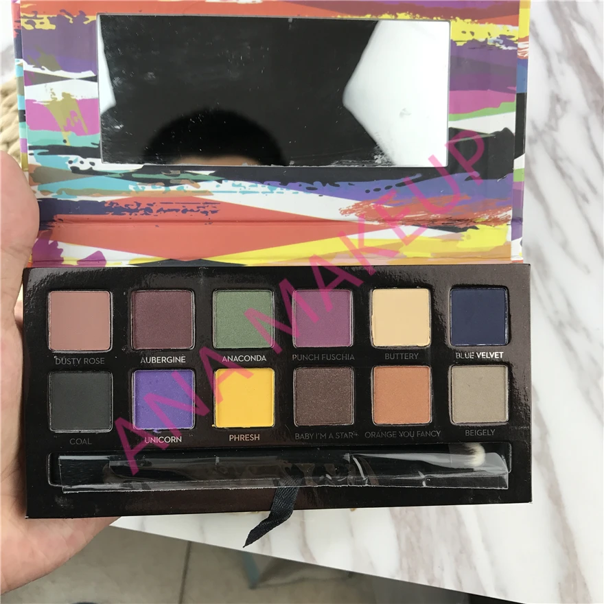 12 Color Artist Palette Eyeshadow Glitter Shimmer Matte Renaissance Eye Shadow with brush 1pcs ePacket |