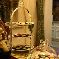 gy european style metal silver plated tray afternoon tea dim sum rack three layer cake stand coffee shop dessert ornaments