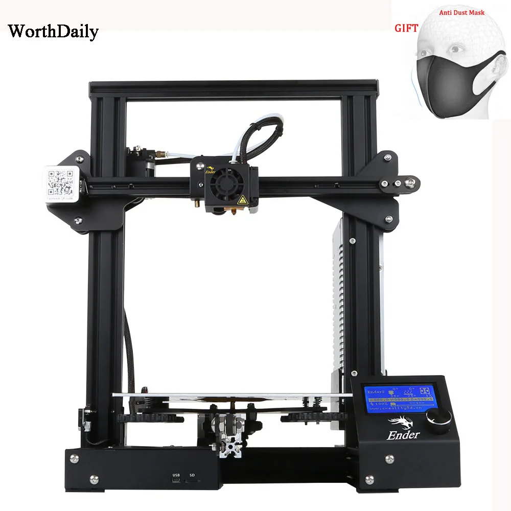 

CREALITY 3D Ender-3 Pro 3D Printer Upgraded Magnetic Build Plate Resume Power Failure Printing DIY KIT Mean Well Power Supply