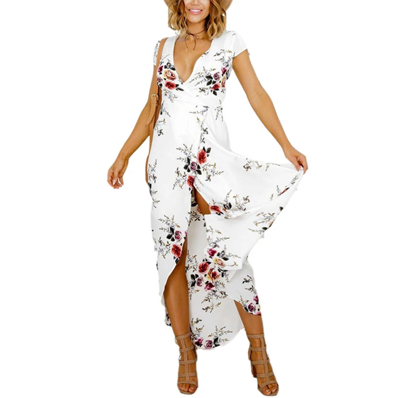 UZZDSS 2021 горячая Распродажа длинное летнее пляжное платье женское сексуальное