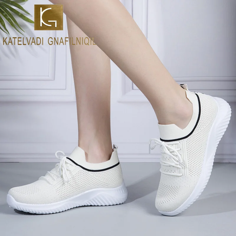 Кроссовки KATELVADI женские Вулканизированная подошва Повседневная прогулочная