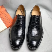 authentic exotic crocodile belly skin businessmen dress shoes genuine real alligator leather handmade male lace up oxford shoes