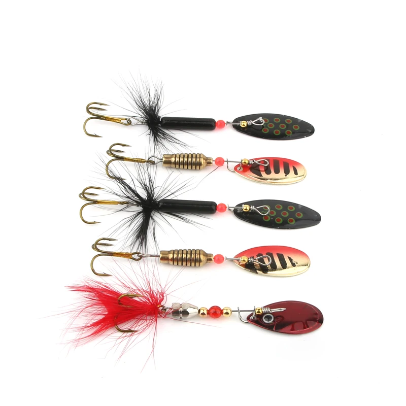 

Ardea Spinner lure fishing tackle metal bait Arttificial Spoon Wobbler feather Buzzbait Hook Beard Pike Sequin Crap Bass chatte