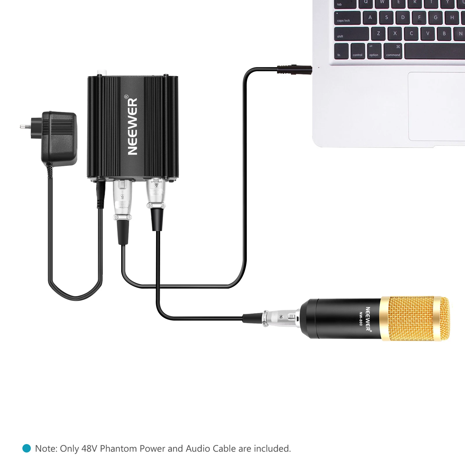 Конденсаторный микрофон Neewer NW-800 в комплекте с микрофоном-микрофоном источник