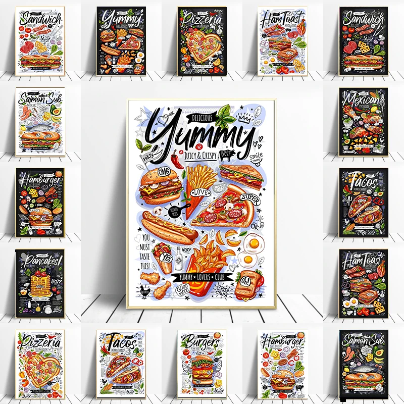 

Плакат на холсте с изображением еды, ресторана, кафе