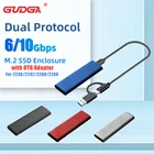 Корпус для жесткого диска GUDGA Nvme, с двойным протоколом OTG, USB 3,1, для M.2 SSD 2230226022802242