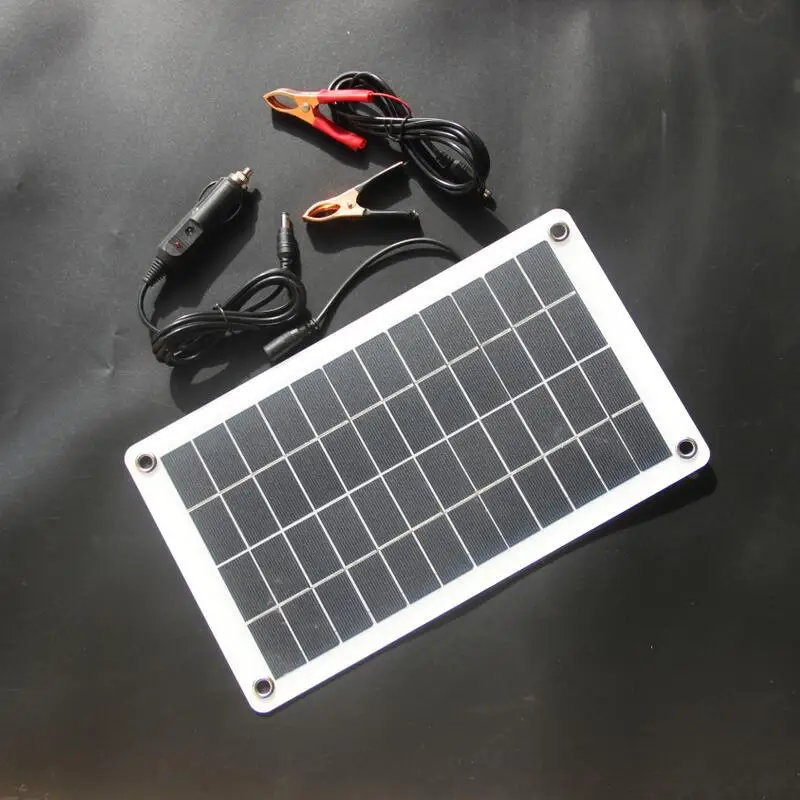 Купи High Quality Semi-flexible 12V/5V 7.5W Portable Solar Panel Charger For 12V Car Boat Motor Battery Charger+USB Charger Mobile за 2,208 рублей в магазине AliExpress