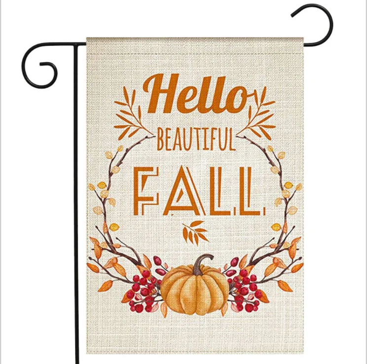 Рождественский флаг с буквенным цветочным принтом Садовый рождественские