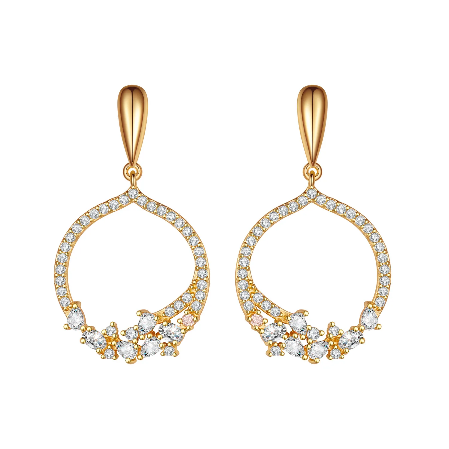 

Lnlaid Round Pendant Earrings, Simple Banquet Prom Girl’s Gift For Girlfriend Modern Minimalist Style Small and refinement Show